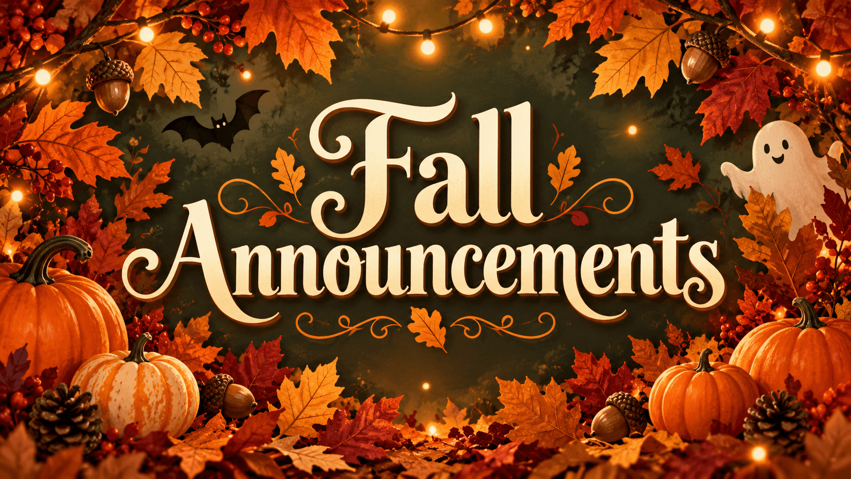 Fall Announcements